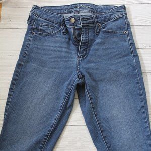 High-Waisted Blue Wash Skinny Jeans
